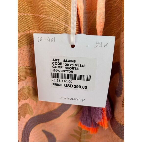 NWT Lace The Label Peach, Gold & Purple Shorts With Tassels Size Small - Picture 6 of 6